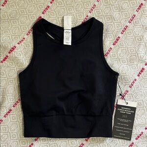 Women's Black Seamless Crop Tank